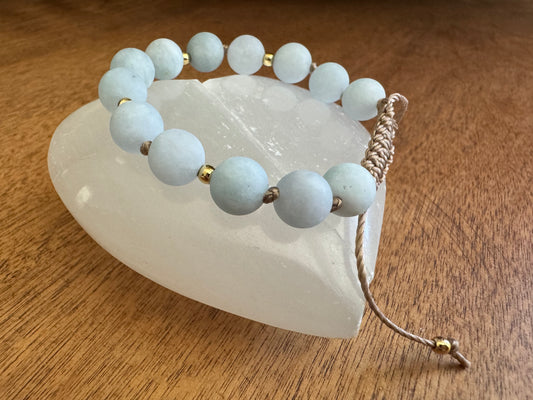 Aquamarine Gemstone Mala Bracelet