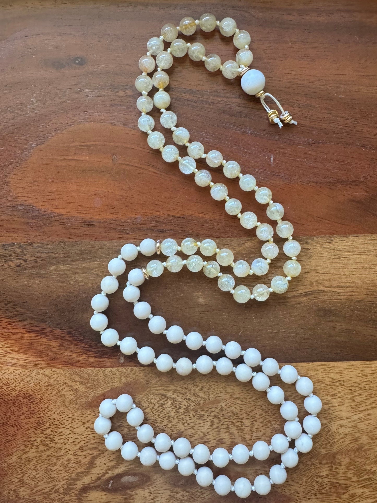 citrine mala necklace