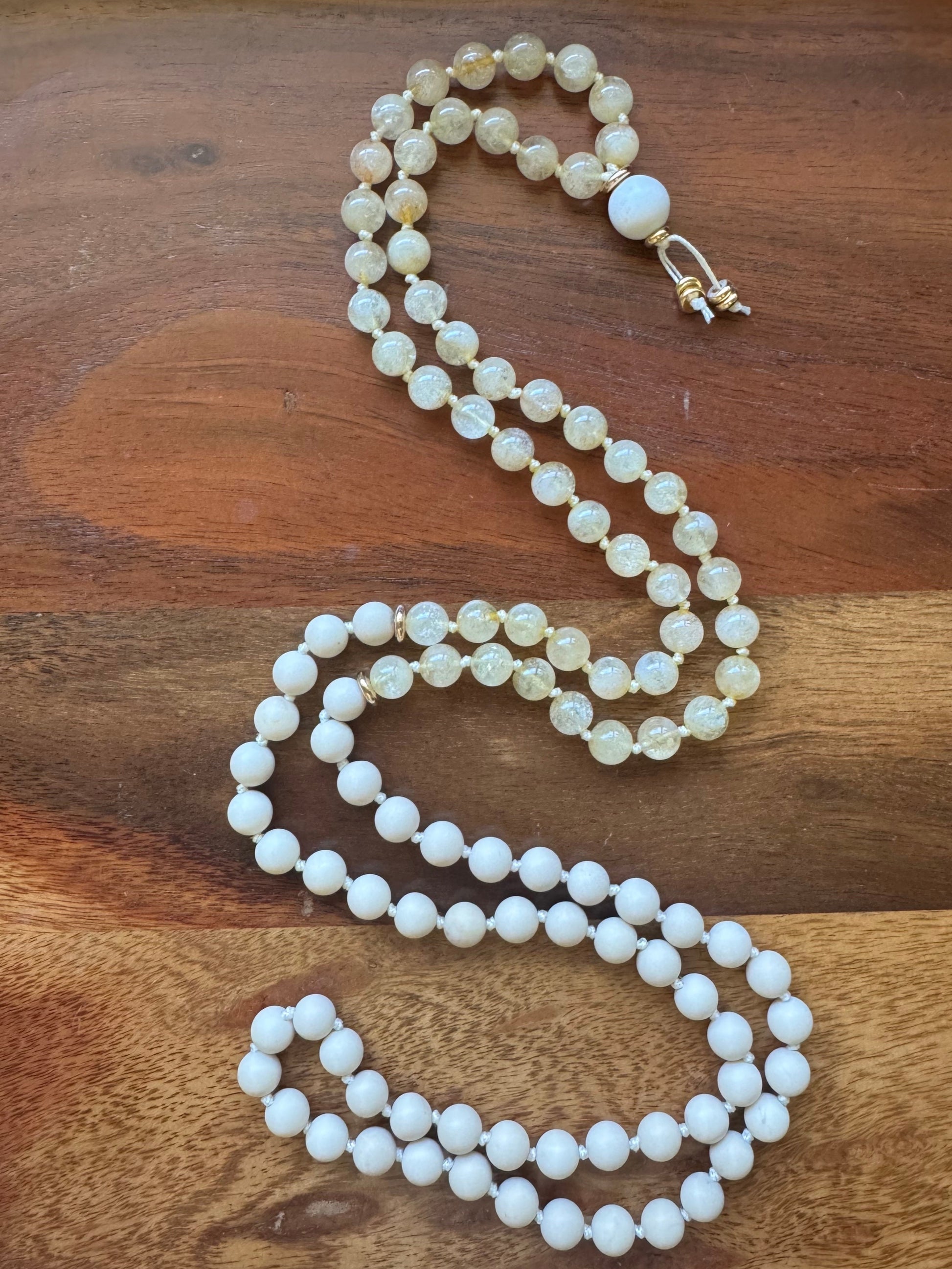 citrine mala necklace