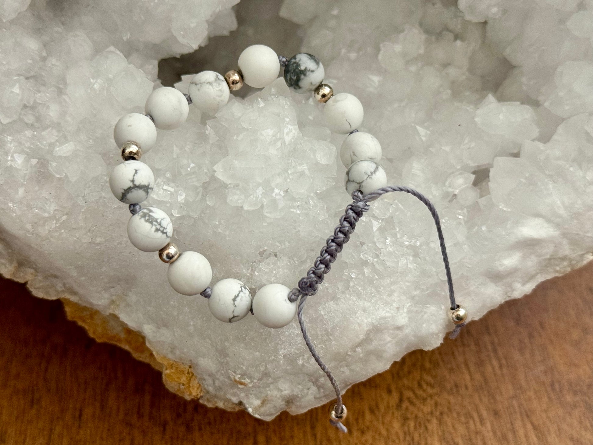 Howlite Gemstone Mala Bracelet