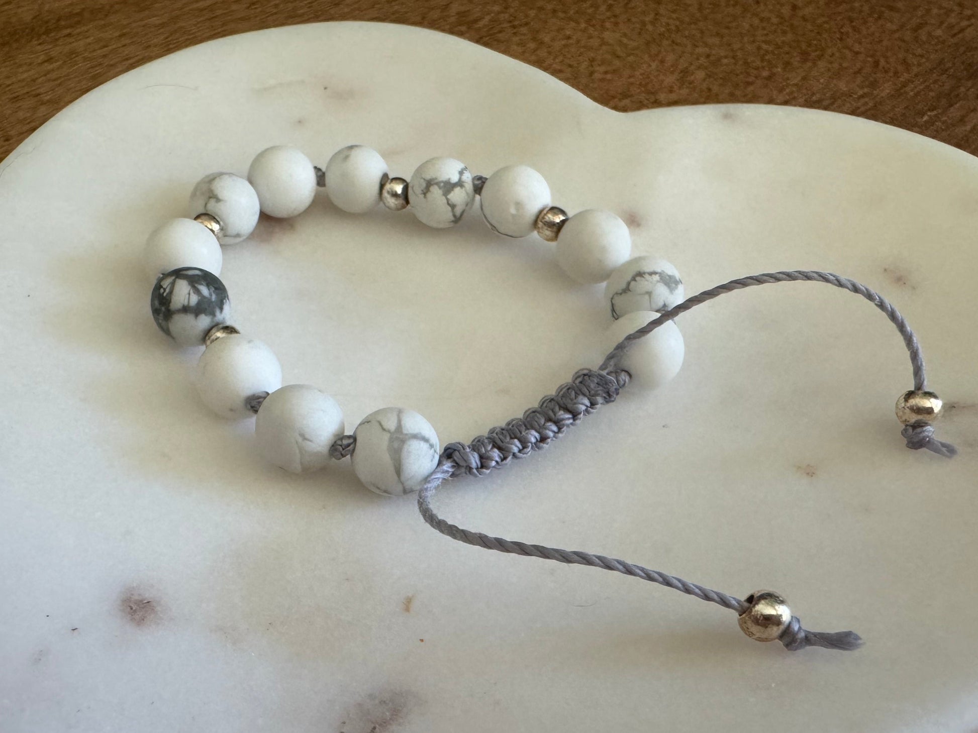 Howlite Gemstone Mala Bracelet