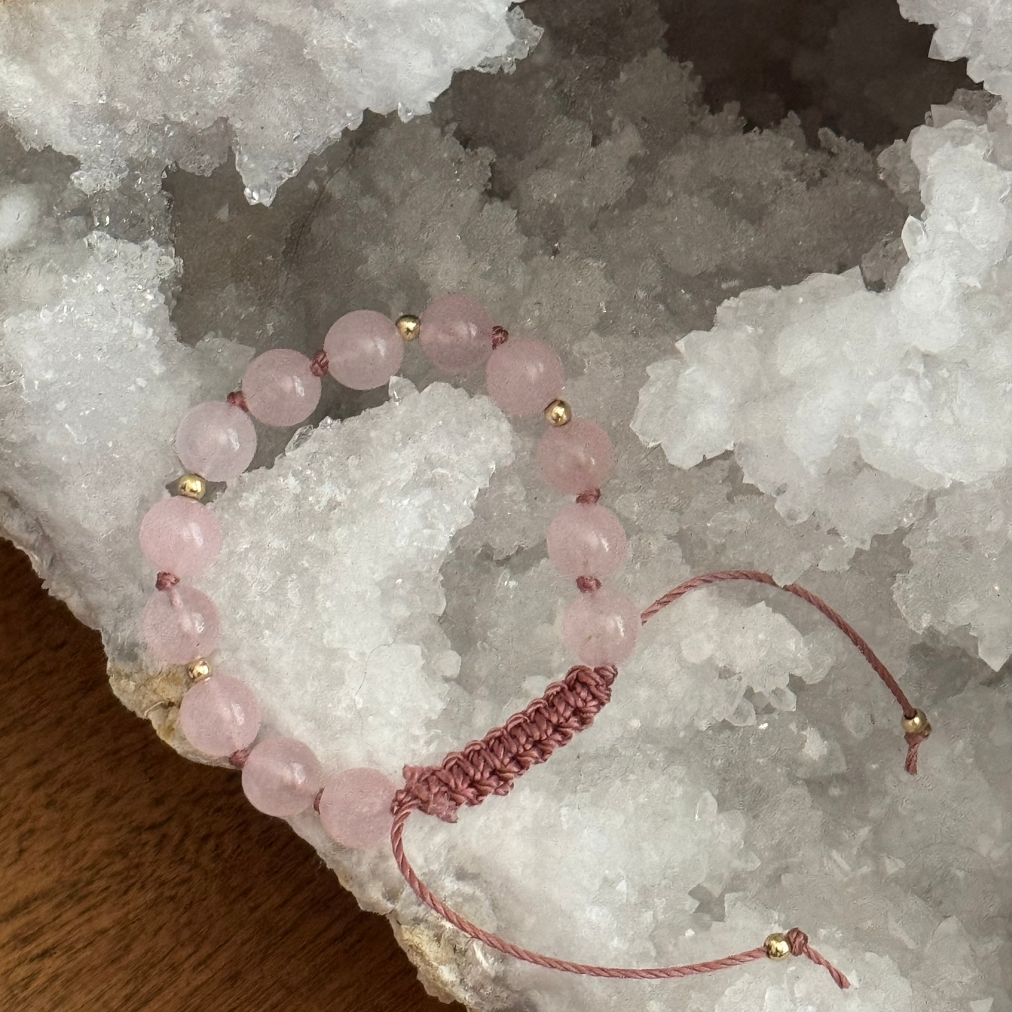 The Receive Mala Bracelet | Rose Quartz