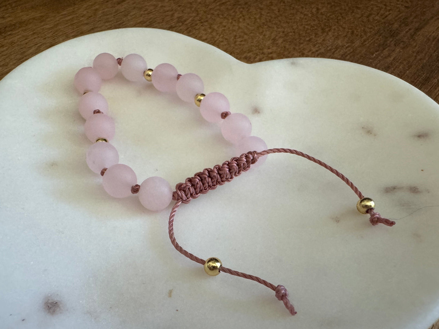 Rose Quartz Love Gemstone Mala Bracelet